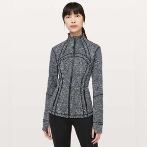 Lululemon Define Jacket Size 6 Diffuse Starlight Black Zip Up Fitted Activewear